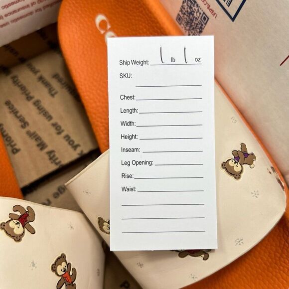 Coach Teddy Bear Udele Pool Slide Sandals Orange/Beige Size 9B - Picture 8 of 8